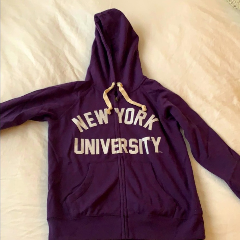 nyu zip up hoodie